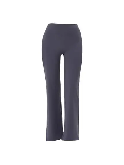 Neue Damen-Sommer-Yogahose mit hoher Taille, achtellang, weitem Schlag im Rauchrohr-Stil, figurformend, Po-Lifting-Effekt, ohne Schrittnaht, hochelastisch, hautfreundliches Nude-Gefühl, für Sport und Yoga