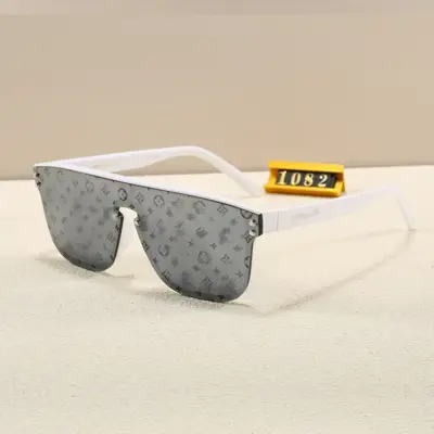 Retro Unisex Tek Parça Rüzgar Gözlüğü, Harfli Modern Güneş Gözlüğü - 4