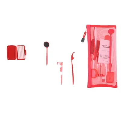 Ağız bakımı ortodontik set, ortodontik mum, ortodontik diş fırçası, diş arası fırça, diş ipi toplayıcı, sekiz parçalı set
