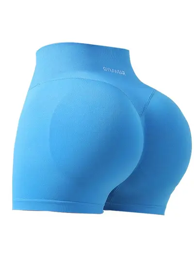 Kadın Dikişsiz Yoga Şortu, Karın Kontrollü, Nefes Alabilir, Üç Çeyrek Boy - 9