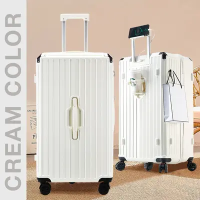 Aluminum Frame Large Suitcase, Combination Lock, Silent Universal Wheels - 10