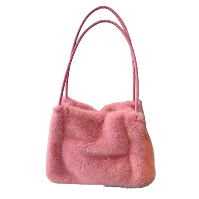 Women's Plush Tote Bag, Autumn-Winter Style, Large Capacity Single Shoulder - 6