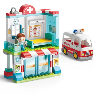 Feile Large Particle Building Blocks Hospital and House Sets - 5
