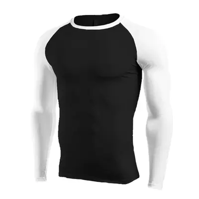 Herren-Sport-T-Shirt, schnelltrocknend, hochelastisch, langärmliges Kompressionsshirt