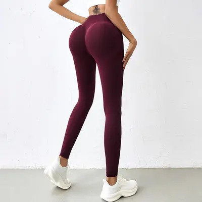 蜜桃健身裤女黑色弹力紧身长裤运动训练大码瑜伽裤高腰提臀收腹新 - 12