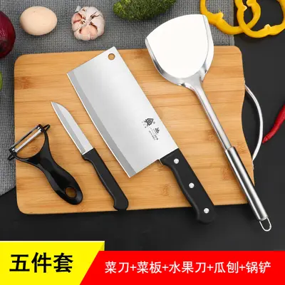 Stainless steel kitchen knife and cutting board set - 11