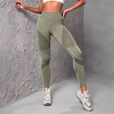 Seamless Butt-Lifting Yoga Pants, High Waist, Tummy Control, Women - 8