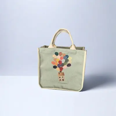 Mini Women's Canvas Handbag, Small Square Commuter Bag, Lightweight - 8