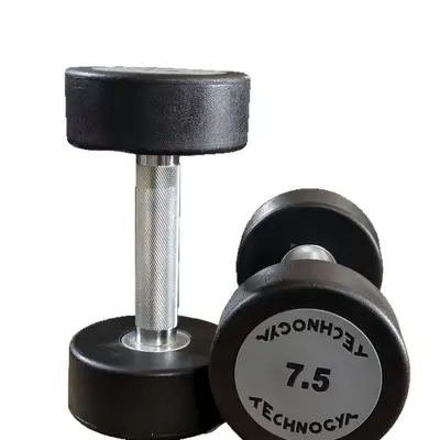 Yuvarlak Başlı Kaplı Dumbell Katı Dayanıklı Erkek Güç Antrenmanı Fitness Ekipmanı Tüm Salon Satın Alma Paketi Stokta Dumbell - 6