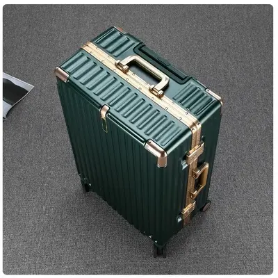 Women's and Men's Trolley Suitcase, Silent Wheels, Combination Lock, Carry-On Size - 4