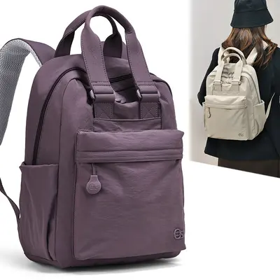 Large Capacity Minimalist Backpack, Trolley Sleeve Compatible, Double Shoulder - 1