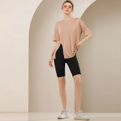 Women's Yoga Set Short Sleeve Quick-Dry Top - 6