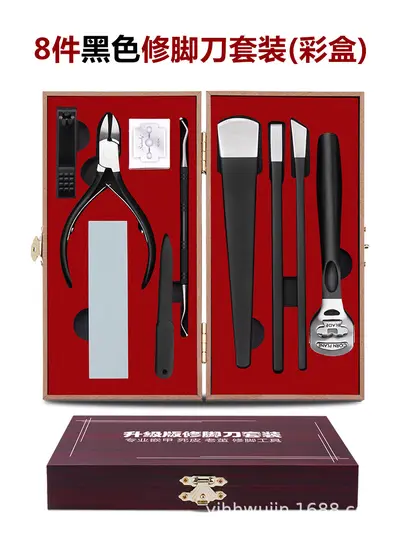 Toptan Paslanmaz Çelik Pedikür Bıçağı 7 Parçalı Set Ölü Deri Nasır Temizleme Kişisel Bakım Pedikür Aleti Manikür Aleti Seti - 13