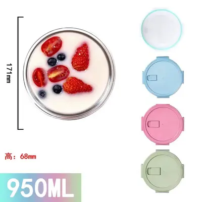 Mikrowellenbehältnis aus Borosilikatglas mit Heizfunktion, Behälter für Portionsservice, Borosilikatglas-Speisebehälter, unterteilter Glasspeicherbehälter - 9