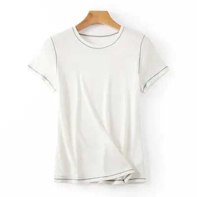 T-Shirt aus Seide und Lyocell, antibakteriell, atmungsaktiv