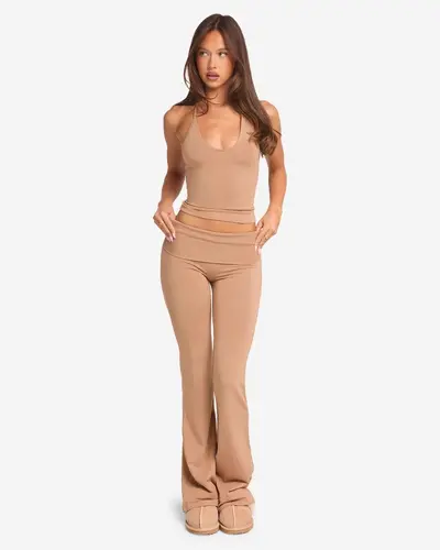 Light Pink Yoga Pants for Women, Thin Pilates, Halter Set - 11