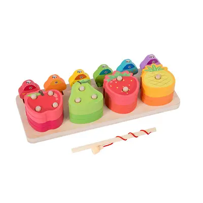 Wooden Fruit Bead Stringing Toy, Montessori Early Education for Toddlers - 7