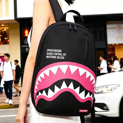 SG Shark Design Dual Strap Backpack, Large Capacity