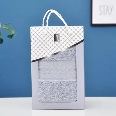 Kalınlaştırılmış saf pamuklu havlu hediye kutusu düğün hatırası toptan pamuklu reklam etkinliği hediye havlusu işlemeli logo - 9