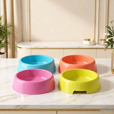 Dopamine Pet Bowl Pet Candy Color Single Dining Bowl PP Teddy Poodle Small Dog Bowl Pet Supplies Bowl