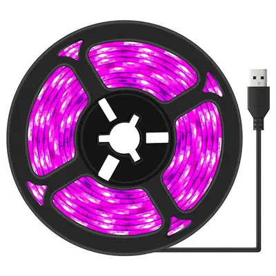 USB Bitki Yetiştirme Işık Şeridi 5V2835, Tam Spektrum, Su Geçirmez