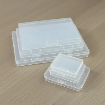 Şeffaf Amazon sınır ötesi PP dikdörtgen ekran kutusu kartvizit kartı dosya saklama kutusu düz kutu toz geçirmez plastik kutu