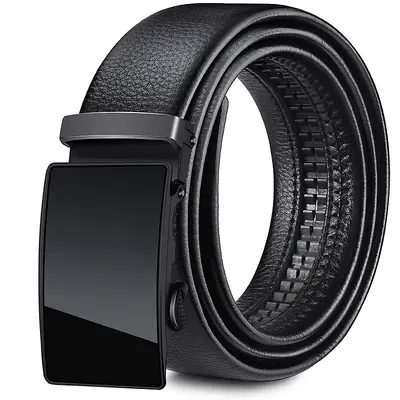 Factory direct sales] Men's belt soft leather automatic buckle daily versatile denim belt men's belt wholesale