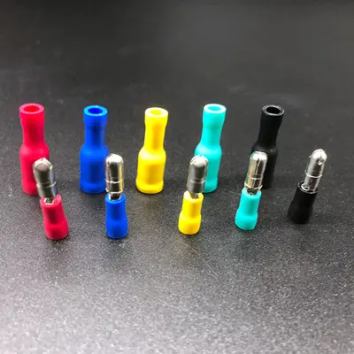 5 color cold-pressed terminal insulated male and female quick connect terminal bullet MPD1.25-156 FRD1-156