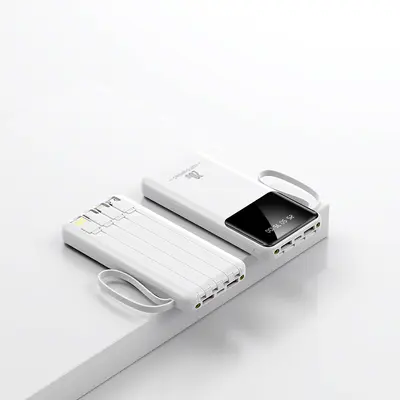 Grenzüberschreitender ultraflacher integrierter Kabelzugang Großkapazität tragbares Ladegerät 20000 mAh schnellladeaktives mobiles Stromversorgungsgerät mit kundenspezifischem Logo-Geschenk - 8