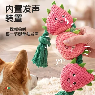 Hoopet Squeaky Dog Toy with Chew-Resistant Rope Knot for Small Dogs - 3