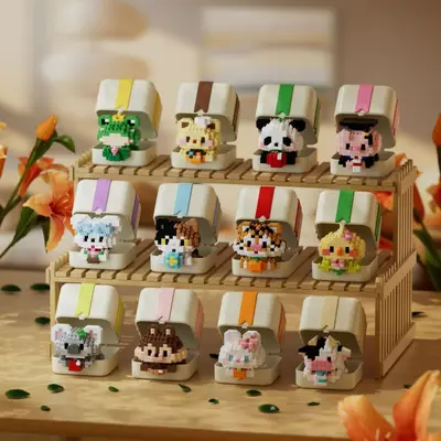 Panda Mini Yapı Taşı Hediye Kutusu, Kızlar İçin, Lego Uyumlu - 2