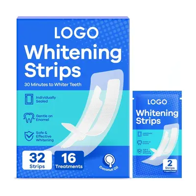 Coconut flavor teeth whitening strips, sensitive teeth safe
