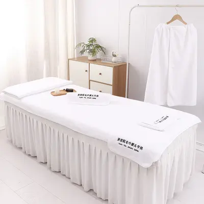Schönheitssalon-Handtuch-Set weich saugfähig mit bedruckbarem Logo - 9