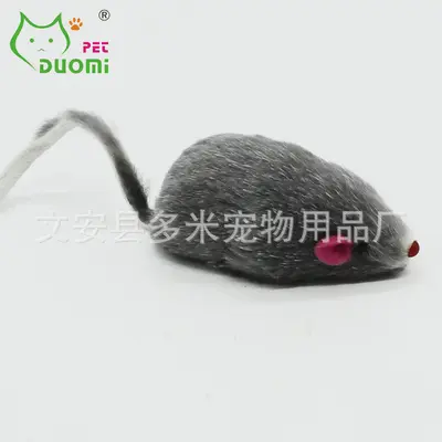 2 Inch Rabbit Fur Mouse Cat Toy, Real Fur, Self-Play - 3