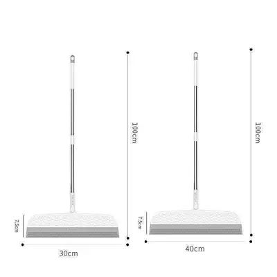 Folding Broom and Dustpan Set with Metal Blade, Household Floor Cleaning Kit - 10