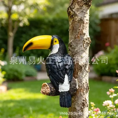 Outdoor Resin Bird Statue Tree Hanging for Garden Decor