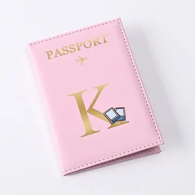 现货批发字母设计皮革护照套pu皮质护照夹passport护照包 - 12