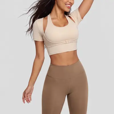 Women's Halter-Neck Yoga Top with Chest Pad - 9
