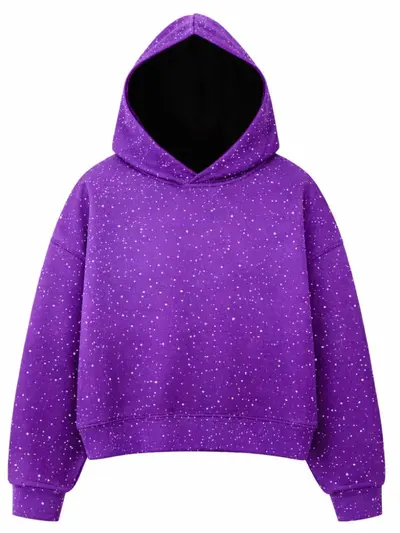 Amerikan tarzı yıldızlı batik kapüşonlu sweatshirt, sonbahar-kış