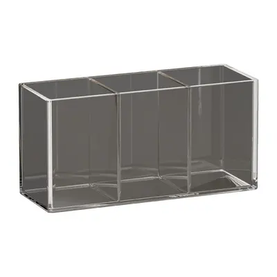 Kosmetikpinsel-Organizer mit Fächern, transparent - 5