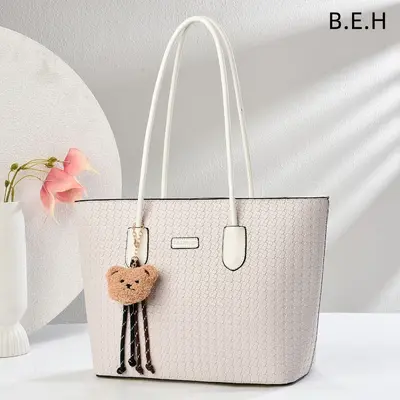 Tote çanta, ayı figürlü askılı, tek omuz çapraz askılı kadın çantası - 3