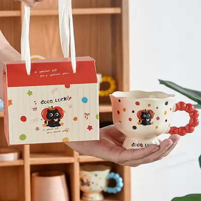 创意陶瓷杯可爱高颜值马克杯小礼品杯子伴手礼高级感水杯礼盒定制 - 11