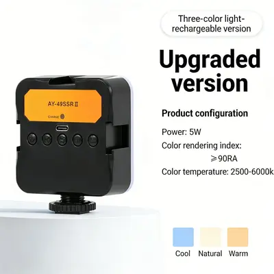 Akıllı Telefon Selfie Canlı Yayın Dolgu Işığı RGB Taşınabilir Kamera Fotoğraf Video Güzellik LED Tofu Cep Işık Lambası - 12