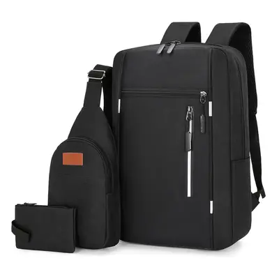 3-Piece Backpack Set with USB Charging, 16 Inch Laptop Compartment, Oxford Fabric - 8