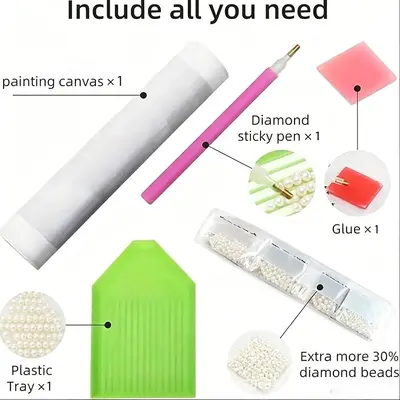 Handmade DIY Diamond and Pearl Painting Kit, New Design