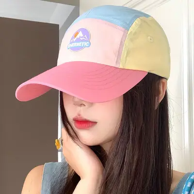 Dopamine Color-Block Quick-Dry Baseball Cap, Thin Breathable, Women