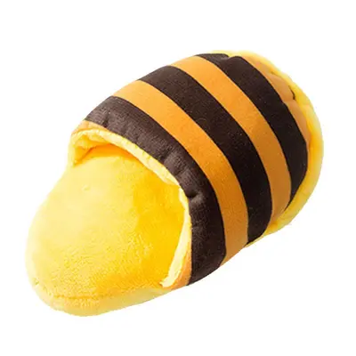Pet ses çıkaran peluş terlik oyuncak, dayanıklı çiğneme oyuncağı - 9