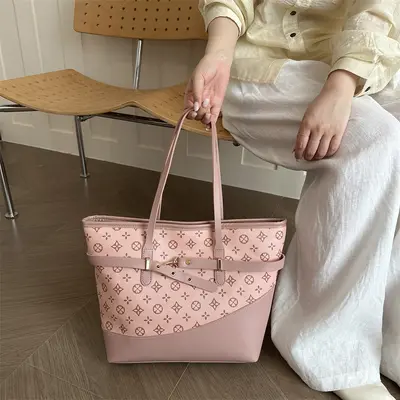 Printed Korean-Style Large Capacity Tote Bag for Women, Commuting and Student Use - 8