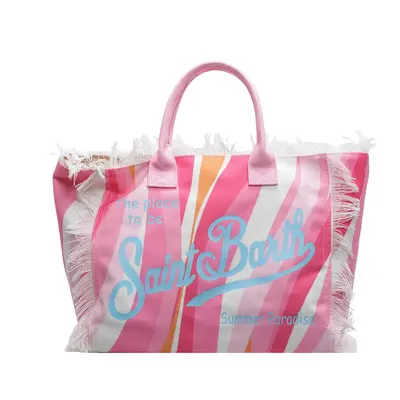 Large Capacity Tasseled Printed Women's Beach Tote Bag - 13