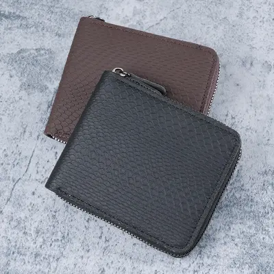 Men's Short Zipper Wallet in PU Leather with Multi-Card Slots and Coin Pocket - 1